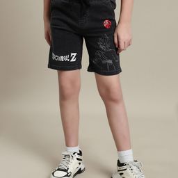 Kidsville Anime Featuring  Dragon Ball Z Printed Shorts-Grey-image-55