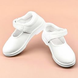 Priaansha Kids Velcro Closure School Shoes - White-image-95