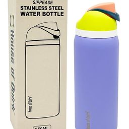 House of Quirk FreeSip Insulated Stainless Steel Water Bottle with Straw for Sports and Travel BPA-Free 950 ml-Purple-image-33