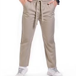 Pine Kids Cotton Woven Full Length Solid Colour Trouser - Beige-image-40