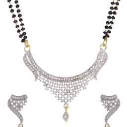 ZOMIX FASHION AD Stones Studded & Beaded Mangalsutra-image-96