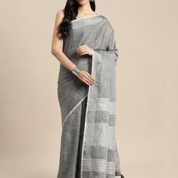 Pandadi Saree Striped Zari Sarees With Matching Blouse Piece-picture-18