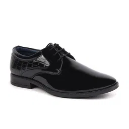 FAUSTO Men Textured Embossed Lace Up Formal Derbys-picture-3