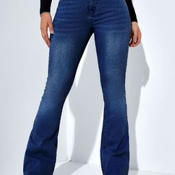 BAESD Women Comfort Bootcut Light Fade Stretchable Jeans-image-2