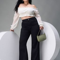 Miss Chase A+ Women Wide Leg High-Rise Heavy Fade Stretchable Jeans-image-58