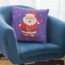 THEYAYACAFE Violet & Red Graphic Printed Square Shaped Cushion Cover-image-12