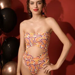BAESD Women Printed Strapless Bodysuit-picture-16