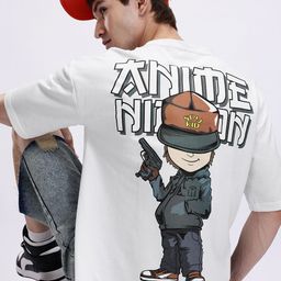 Kook N Keech Anime Nippon Printed Drop-Shoulder Sleeves Oversized T-shirt-image-65