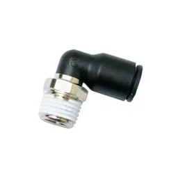 Parker 14 mm O.D Tube to Port R 3.8 inch Technical Polymer Stud Elbow Push-In Fitting, 3109 14 17 (Pack of 10)-7