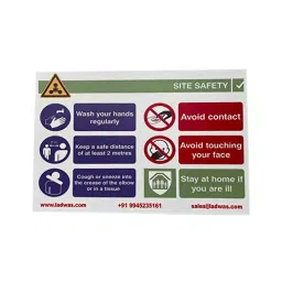 Ladwa Sign Board Do s & Don t for indoor usage Paper Multi Color, LSI - CDDSB-picture-26