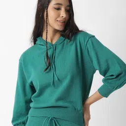 RAREISM Hooded Cotton Pullover-36