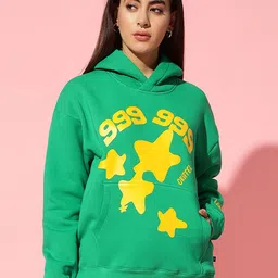 GRIFFEL Women Printed Pullover Hooded Sweatshirt-image-29