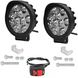 Auto Pearl 9 LED Bumper Rail Fog Light with Switch Compatible For Bikes & Cars-6