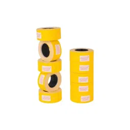 Bambalio Plain Price Label Yellow For All Single Line Labeling Machines, BLR-YP(T) (Pack of 10 Rolls)-2