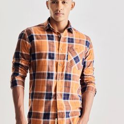 Red Flame Men Opaque Checked Casual Shirt-image-87