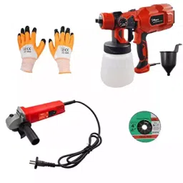 Hillgrove HGCM46M1  Angle Grinder, Gloves, Copper Nozzle Paint Sprayer Gun Machine HGCM46M1-41