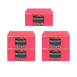 AMAK INC Pink Fabric Multi-Utility Wardrobe Organisers-picture-8