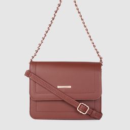 Caprese Brown Structured Shoulder Bag-14