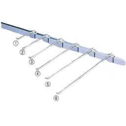 AS ONE Hook Hanger 20 cm Length Steel & Chrome Plated, M368 (Set of 100 pcs)-17
