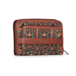 ZOUK Women Ethnic Motifs Printed Zip Around Wallet image 3