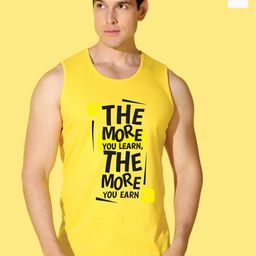 WOOSTRO Pack Of 2 Printed Super Combed Cotton Gym Vests VWS26(MORE YELLOW)(HARD WHITE)-picture-11