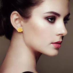 DIVASTRI Set Of 4 Gold-Plated Circular Studs Earrings-12