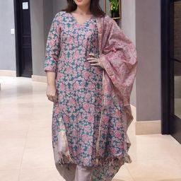 Aaghnya Women Printed Viscose Rayon Kurta Sets-image-56
