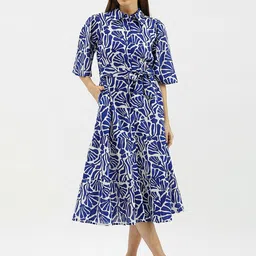United Colors of Benetton Animal Print Shirt Midi Dress-picture-27