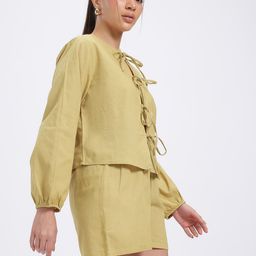 glitchez Knot Aesthetics Front-Open Top with Shorts image 5