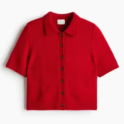 H&M Short-Sleeved Collared Cardigan-picture-4