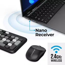 Zebronics Wireless Keyboard & Mouse Set Black & Grey 106 Keys 2.4 GHz, ZEB-Companion 302 image 3