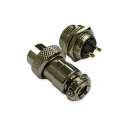 SETMI INDIA GX16 Reverse Polarity Aviation Connector 2-Pin 16 mm 10 A 250 V with Threaded Lock image 2