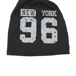 iSWEVEN Unisex Black Printed Beanie Cap-image-73
