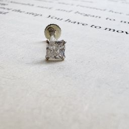 Arte Jewels Sterling Silver Cubic Zirconia Stud Nosepin-55