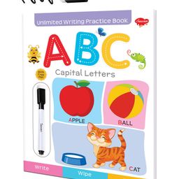 Sawan Reusable Wipe and Clean Book ABC Capital Letters - English-image-0