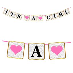 Zyozi Its A Girl Banner for Baby Shower Decorations Pink - Pack of 1-image-77