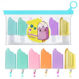 FunBlast Ice Cream Shaped Highlighter Pens  6 Pcs Multicolor-image-80