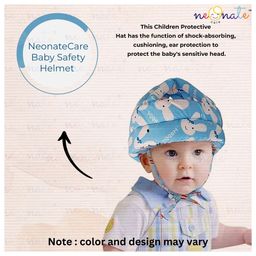 Baby Helmet Baby Head Protector, Adjustable Size for Baby Learning to Walk or Run, Soft Safety Helmet (Blue Print)( color and design may vary)-19