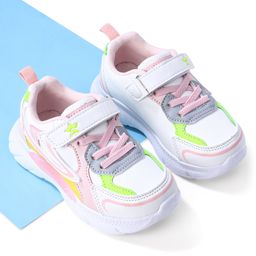 Cute Walk by Babyhug Sneaker  with Lace Up Closure - White & PInk-picture-42