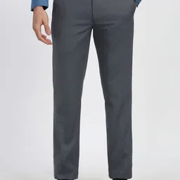 Peter England Men Slim Fit Formal Trousers-picture-29