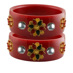 Vidhya Kangan Multi-Coloured Brass Bangles-image-82