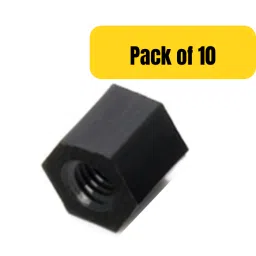 M3*5MM Black Nylon Double Pass Hexagonal Column Isolation Column (Pack of 10) image 2