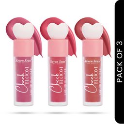 Seven Seas Set Of 3 Cheek Bloom Liquid Blusher And Lip Gloss- 5 g Each- Shade- 02- 03- 04 image 5