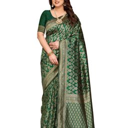 Moda Rapido Ethnic Motifs Woven Design Zari Banarasi Saree-picture-0