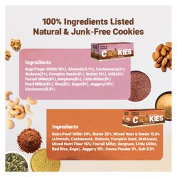 tots and moms foods Tots & Moms Millet & Jaggery Cookies | Ragi & Almonds | Choco Bajra | 150g Each image 5