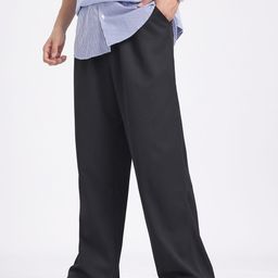 glitchez Men Trendsetter Staples Textured Relaxed Fit Trousers-image-2