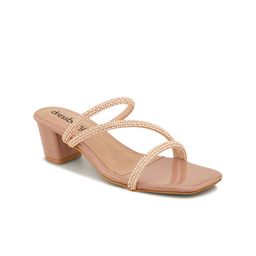 DressBerry Embellished Block Sandals with Buckles-8