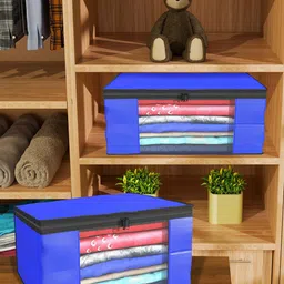 Kuber Industries Blue Set of 6 Regular Drawer Organiser Organisers-28