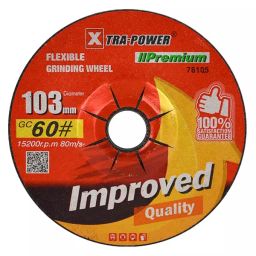 Xtra Power 4inch/103mm Green Silicon Carbide (GC) #60 Grit Flexible Grinding Wheel Premium Series (Pack of 320)-image-46