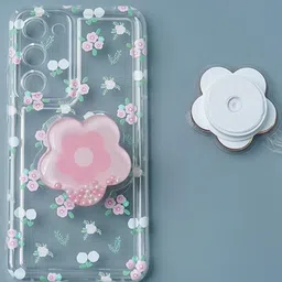 PEEPERLY Floral Printed Samsung Galaxy S22 Cute Korean Floral Gripper Back Case-picture-19